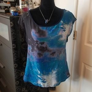 Semi Sheet Galaxy Tunic Top